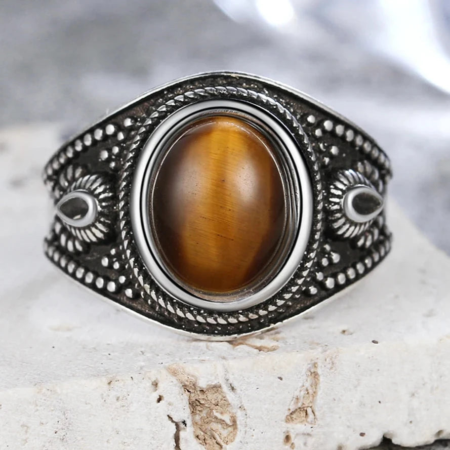 Anillo Ojo de Tigre para Mujer