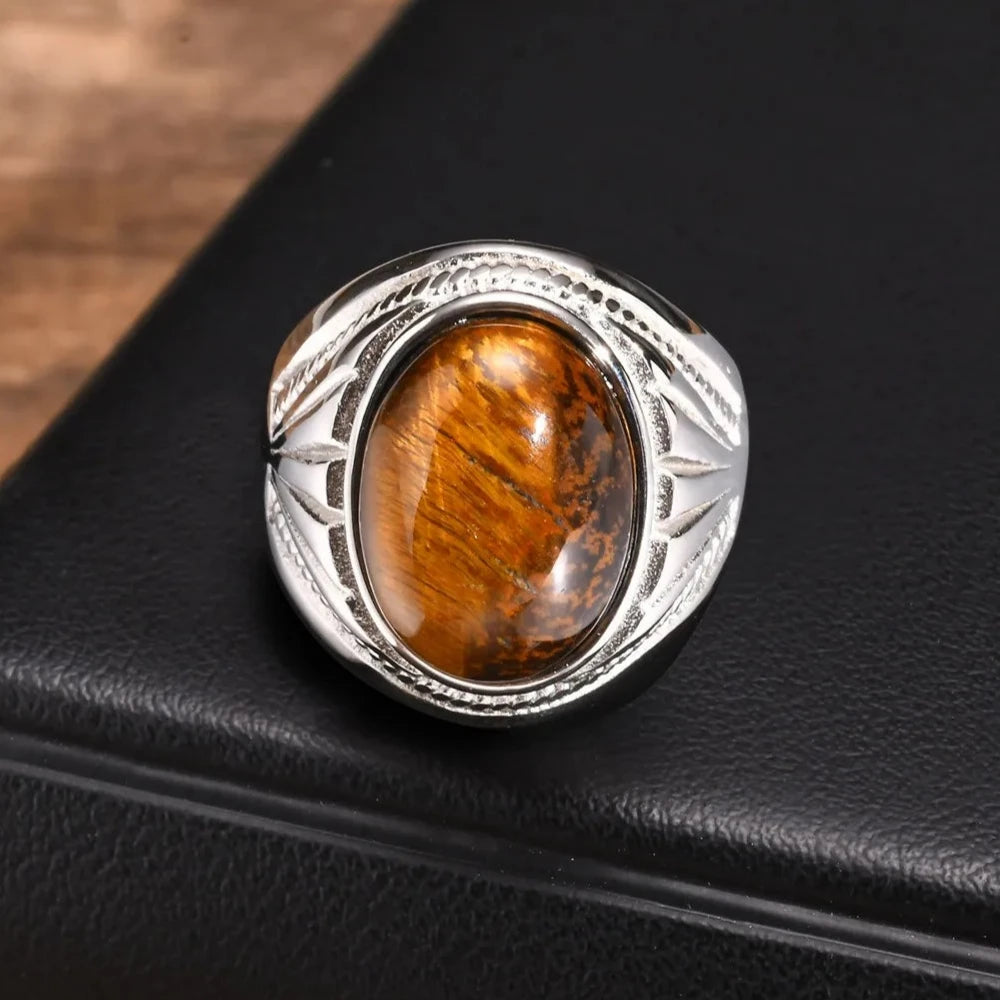 Anillo Ojo de Tigre Hombre
