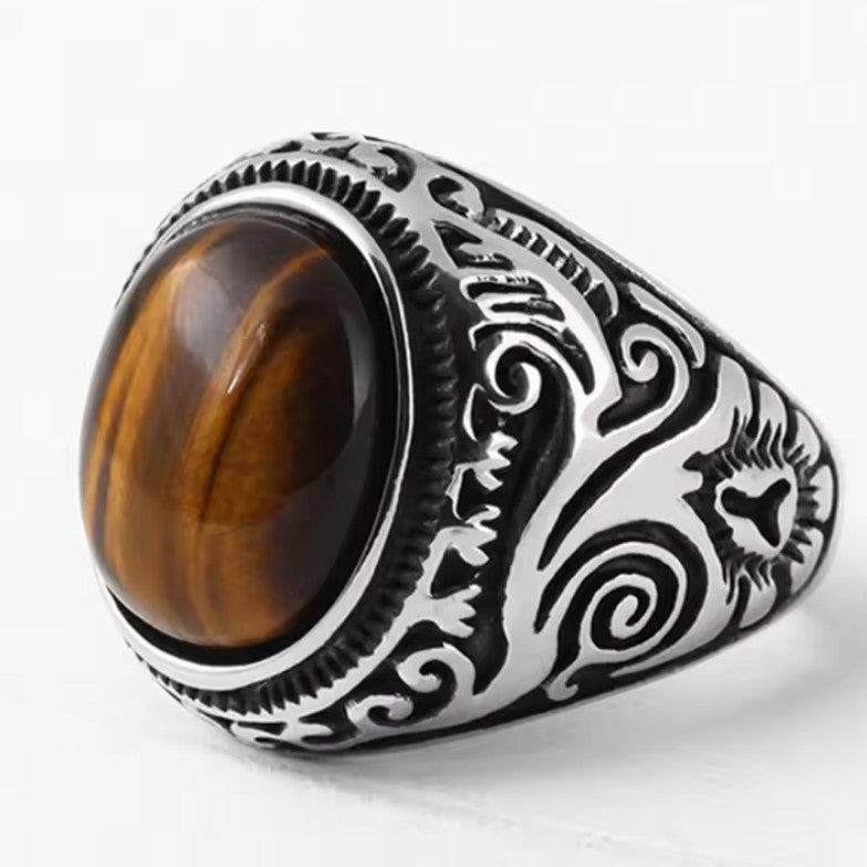 Anillo Ojo de Tigre Hombre