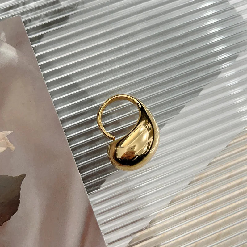 Anillo Original Anillo Gota de Agua Grande oro