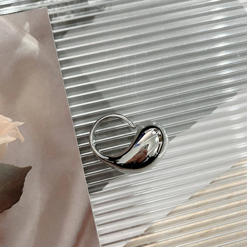 Anillo Original Anillo Gota de Agua Grande plata