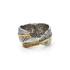 Anillo abierto en forma de pluma