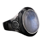 Anillo Ovalado Piedra de Luna para Mujer