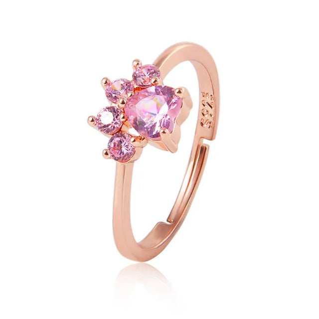 Anillo Garra de Gato oro rosa