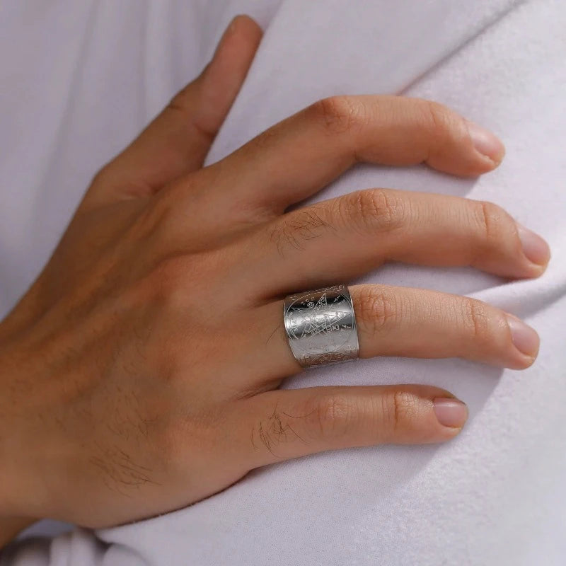 Anillo Pentagrama Tetragrama Brujería Hechicería