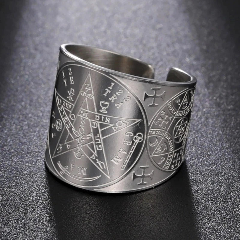 Anillo Pentagrama Tetragrama Brujería Hechicería