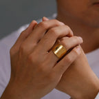 Anillo Pentagrama Tetragrama Brujería Hechicería oro