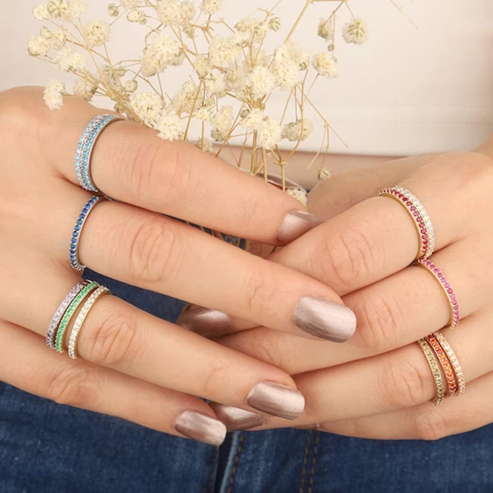 Anillo Piedra de Nacimiento Oro y Plata para Mujer 