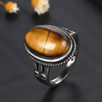 Anillo con piedra Ojo de Tigre para mujer