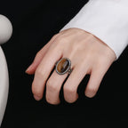 Anillo con piedra Ojo de Tigre para mujer
