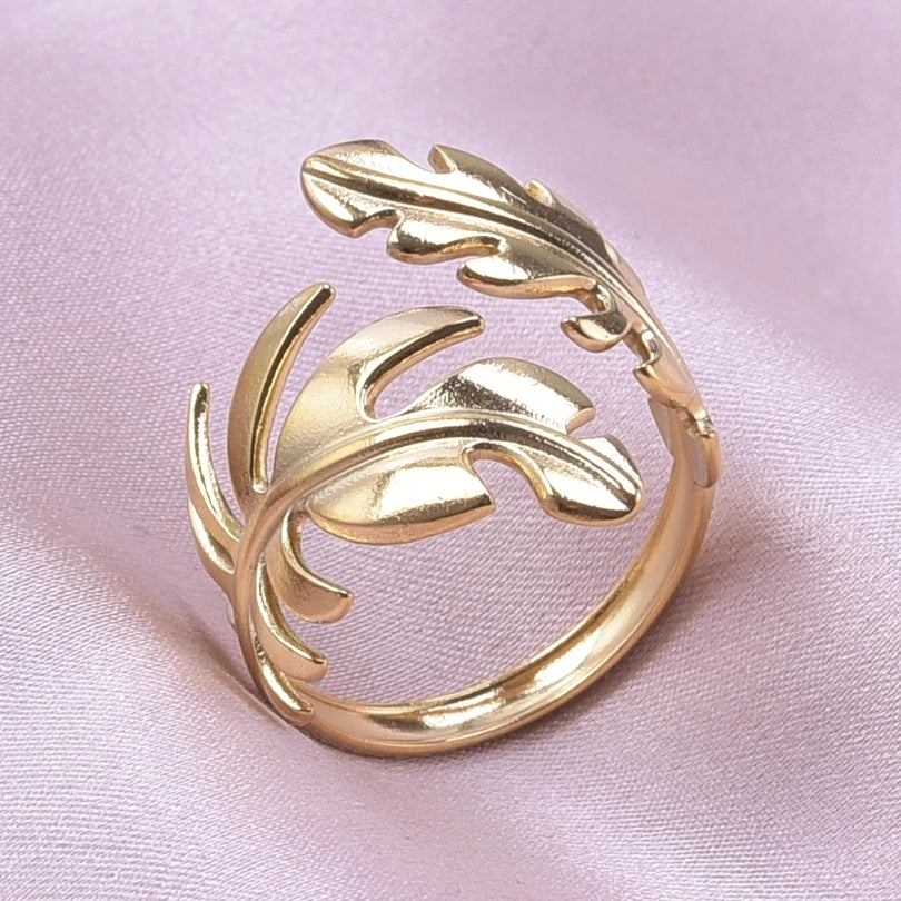 Anillo Pluma para Mujer oro