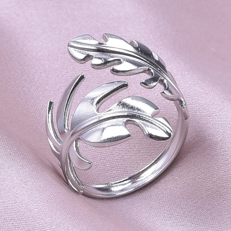 Anillo Pluma para Mujer plata