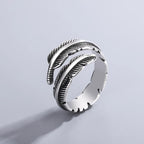Anillo Pluma Estilo Étnico Mujer