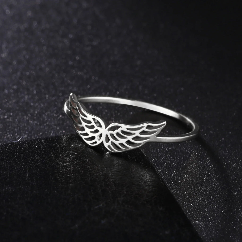 Anillo mujer alas de ángel plata