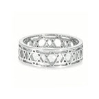 Anillo para mujer con <span data-glossary-id="">estrellas de David</span> símbolo judío plata