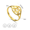 Anillo para mujer hueco con la <span data-glossary-id="star-of-david">estrella de David</span> símbolo judío oro