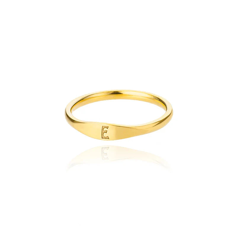 Anillo para mujer inicial e