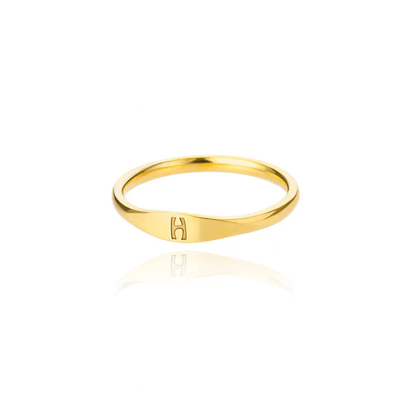Anillo para mujer inicial h