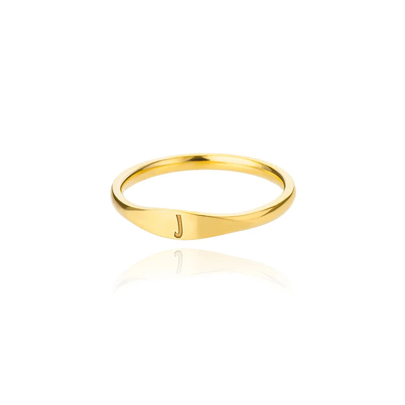 Anillo para mujer inicial j