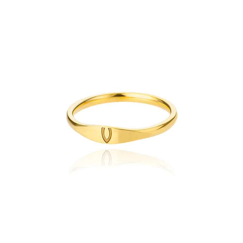 Anillo para mujer inicial v