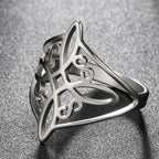 Anillo de Protección Nudo de Bruja Anillo Hombre Mujer Wicca plata