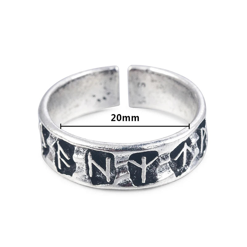 Anillo Ajustable Hombre Runas Vikingas 123