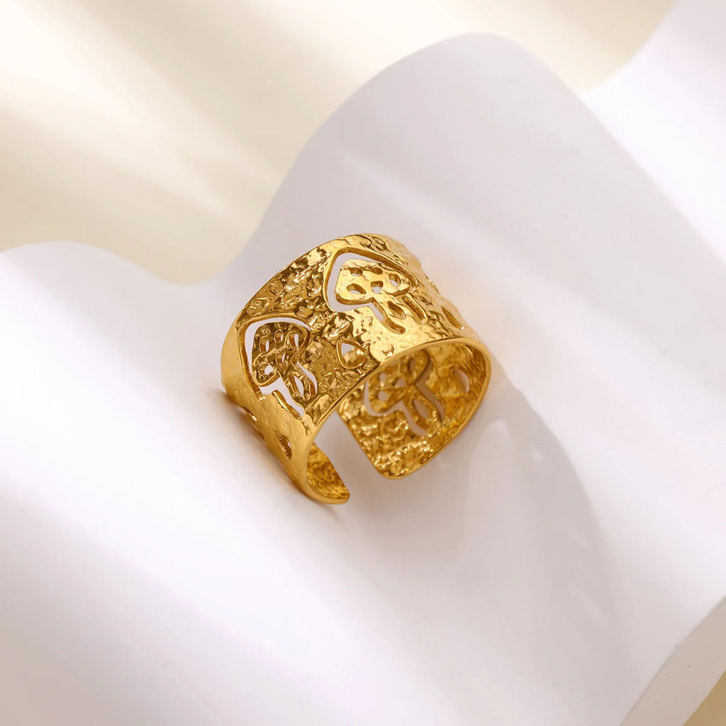 Anillo Retro con Champiñones oro