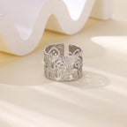 Anillo Retro con Champiñones plata