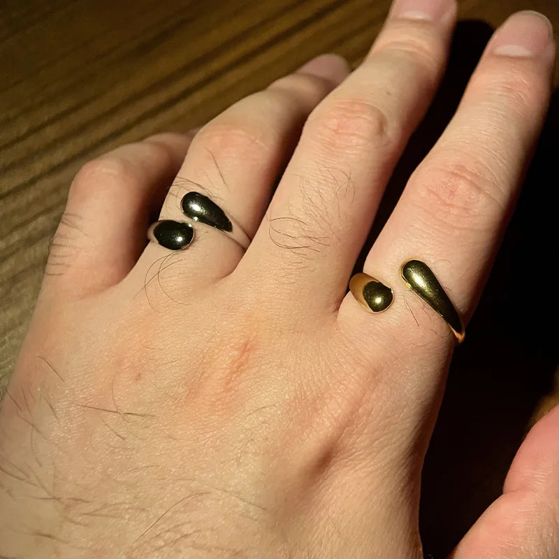 Anillo Retro Gota de Agua 