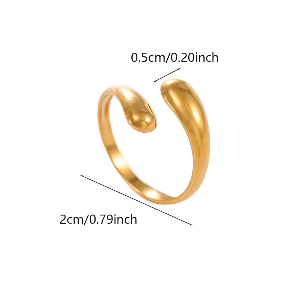 Anillo Retro Gota de Agua