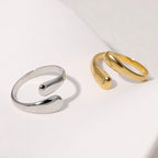 Anillo Retro Gota de Agua oro