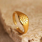 Anillo Retro Sol Astros oro