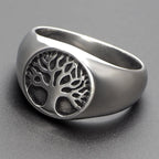 Anillo redondo árbol de la vida de estilo depurado