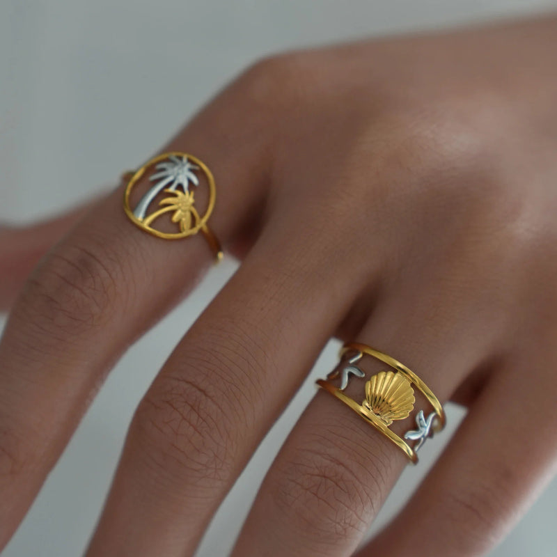 Anillo Redondo con Palmeras