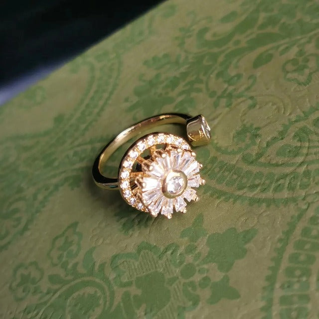 Anillo Giratorio Antiestrés para Mujer oro