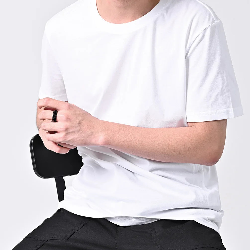 Anillo Giratorio Antiestrés para Hombre negro