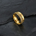 Anillo Giratorio Antiestrés para Hombre dorado