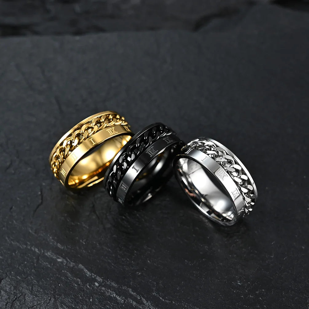 Anillo Giratorio Antiestrés para Hombre