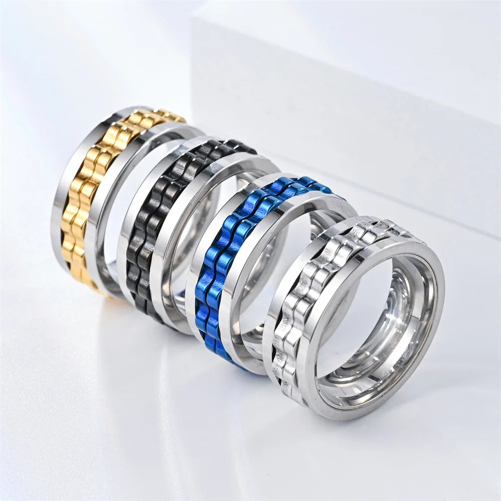 Anillo Giratorio contra la Ansiedad para Hombre