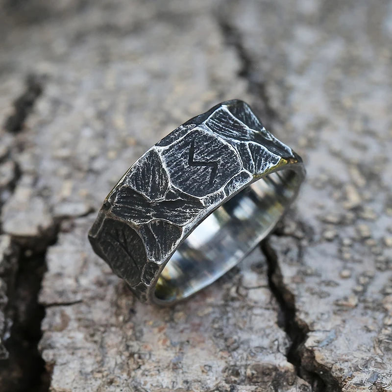 Anillo Rúnico Estilo Vikingo Hombre 1 2 3