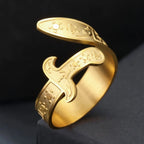 Anillo con espada Ali Zulfiqar símbolo árabe oro