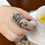 Anillo Serpiente Esmeralda - Exception®