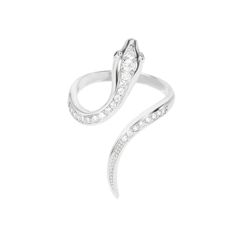 Anillo Serpiente Estilizado Mujer plata