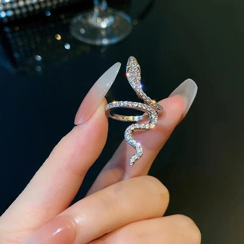 Anillo Serpiente Circonio Mujer