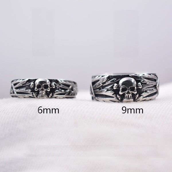 Anillo Cabeza de Muerte Estilo Punk
