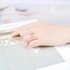 Anillo Triquetra Nudo de la Trinidad Irlandés oro