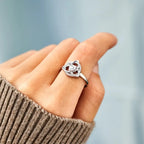 Anillo Triquetra Nudo de la Trinidad Irlandés Celta plata