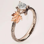 Anillo Vintage con Hoja de Otoño