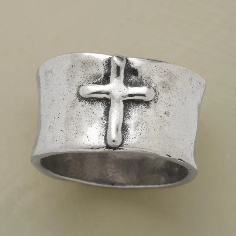 Anillo Vintage Cruz Cristiana