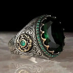 Anillo para hombre o mujer árabe musulmán verde